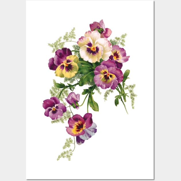 Purple and yellow pansies Wall Art by NEILBAYLIS